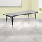 Emma and Oliver 26"W x 60"L Rectangle Wave Flexible Collaborative Adjustable Height Activity Table